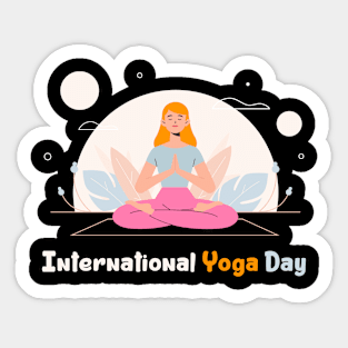 international yoga day Sticker